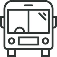 Bus transportation symbol icon vector image. Illustration of the silhouette bus transport public travel design image