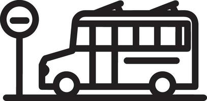 Bus transportation symbol icon vector image. Illustration of the silhouette bus transport public travel design image