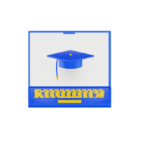 ordenador portátil educación 3d icono png