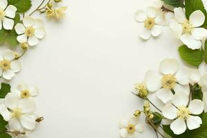 Striking Diphylleia mockup background. Generate Ai photo