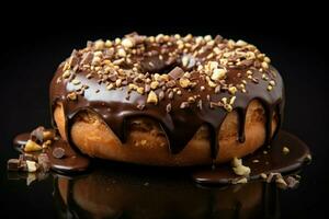 Rich Chocolate donut. Generate Ai photo