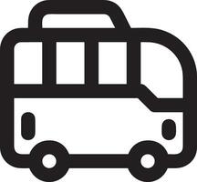 Bus transportation symbol icon vector image. Illustration of the silhouette bus transport public travel design image