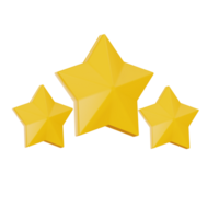 Estrela Avaliação 3d ícone png