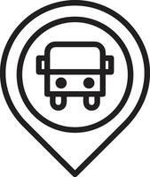 Bus transportation symbol icon vector image. Illustration of the silhouette bus transport public travel design image