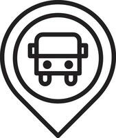 Bus transportation symbol icon vector image. Illustration of the silhouette bus transport public travel design image