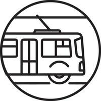 Bus transportation symbol icon vector image. Illustration of the silhouette bus transport public travel design image