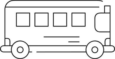 Bus transportation symbol icon vector image. Illustration of the silhouette bus transport public travel design image