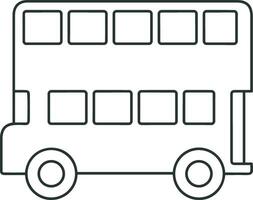 Bus transportation symbol icon vector image. Illustration of the silhouette bus transport public travel design image