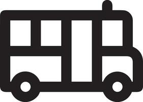 Bus transportation symbol icon vector image. Illustration of the silhouette bus transport public travel design image