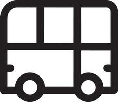 Bus transportation symbol icon vector image. Illustration of the silhouette bus transport public travel design image