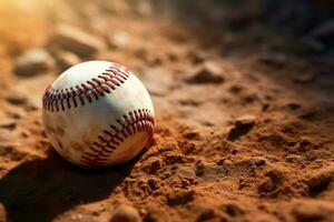 llamativo béisbol pelota. generar ai foto