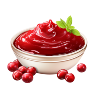 Red berry jam Ai Generative png
