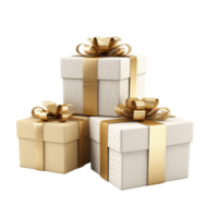 Golden Gift Box Ai Generative png