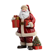 Weihnachten Santa claus mit Geschenke ai generativ png