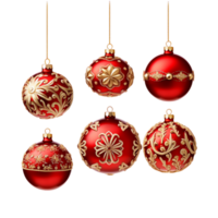 Natal bola decoração ai generativo png