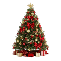 Christmas tree with gifts Ai Generative png