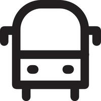Bus transportation symbol icon vector image. Illustration of the silhouette bus transport public travel design image