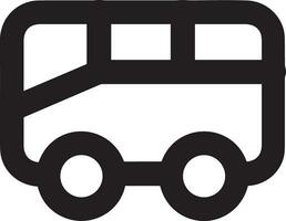 Bus transportation symbol icon vector image. Illustration of the silhouette bus transport public travel design image