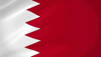 Bahrain Waving Flag Realistic Animation Video