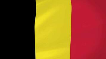 Belgium Waving Flag Realistic Animation Video