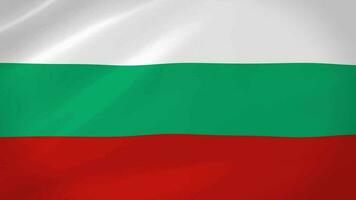 Bulgaria ondulación bandera realista animación vídeo video