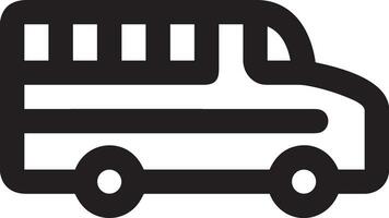 Bus transportation symbol icon vector image. Illustration of the silhouette bus transport public travel design image