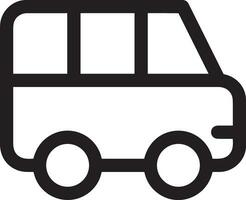 Bus transportation symbol icon vector image. Illustration of the silhouette bus transport public travel design image