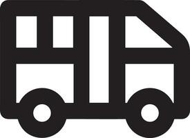 Bus transportation symbol icon vector image. Illustration of the silhouette bus transport public travel design image