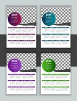 Vector Wall Calendar Design Template 2024