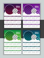 vector 2024 calendar design template for you company wall calendar