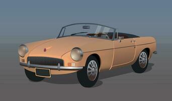 Retro car with open top. Vector. vector