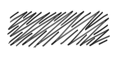 Horizontal pattern, texture, line hand drawn. Hatch drawing pen ink and crosshatch draw pencil sketch Doodle scratch style. Black shape on white background. Vintage graphic design. Vector illustration