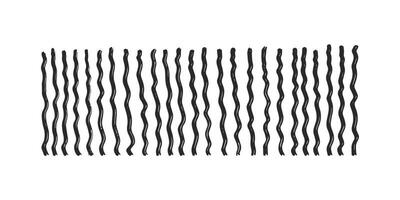 Horizontal pattern, texture, line hand drawn. Hatch drawing pen ink and crosshatch draw pencil sketch Doodle scratch style. Black shape on white background. Vintage graphic design. Vector illustration