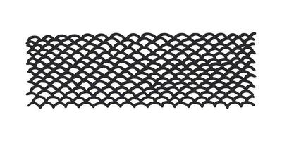 Horizontal pattern, texture, line hand drawn. Hatch drawing pen ink and crosshatch draw pencil sketch Doodle scratch style. Black shape on white background. Vintage graphic design. Vector illustration