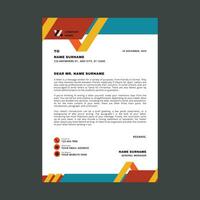 Professional corporate business A4 Size letterhead design vector template.