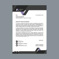 Professional corporate business A4 Size letterhead design vector template.