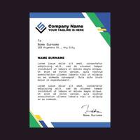 Professional corporate business A4 Size letterhead design vector template.