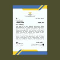 Professional corporate business A4 Size letterhead design vector template.