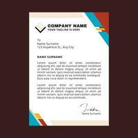 Professional corporate business A4 Size letterhead design vector template.