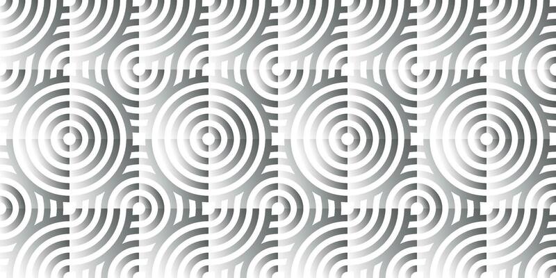 Abstract lines geometric seamless pattern. Rounded pattern. Vector repeat endless fabric background.
