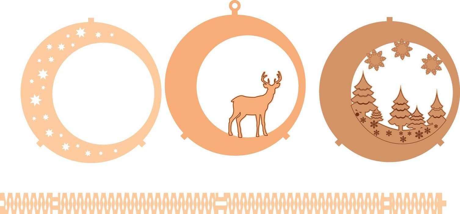 Laser Cut Christmas Ornament Vector Art, Icons, and Graphics for Free