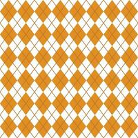 Orange And White Seamless Argyle Pattern vector
