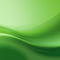 Simple empty green background, wavy lines, gradient photo