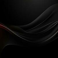 Simple black background, empty space for text, smoke, waves photo