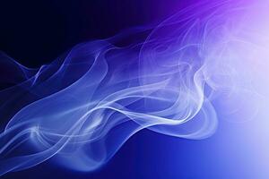 Blue purple gradient abstract background with smoke, neon, glow effect photo