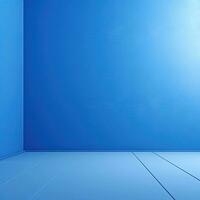 Empty blue space, room, stage for advertising, text, design photo