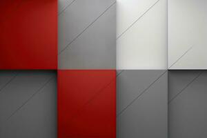 Abstract geometric gray red background for design photo