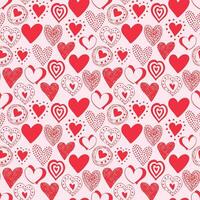 Seamless pattern doodle hearts. Trendy print for packaging design, fabric, textiles, covers, stickers, sublimations. Valentine's day, love, wedding photo