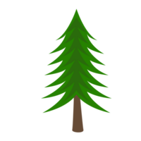 Sommer- Grün Baum Symbol einstellen eben Design, Baum Illustration png