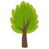 Sommer- Grün Baum Symbol einstellen eben Design, Baum Illustration png